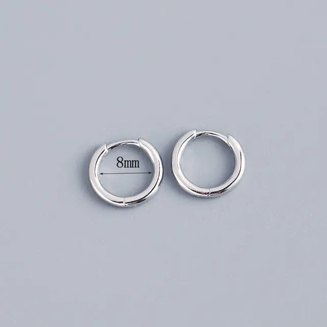 Stainless Steel Minimalist Huggie Hoop Earrings