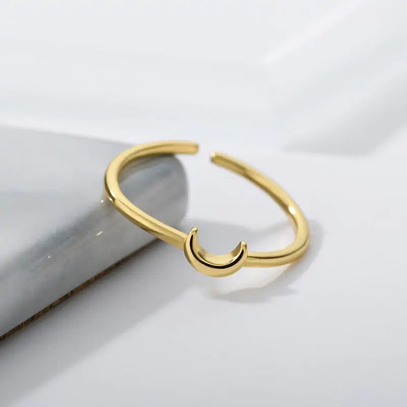 Small Crescent Aesthetic Ring